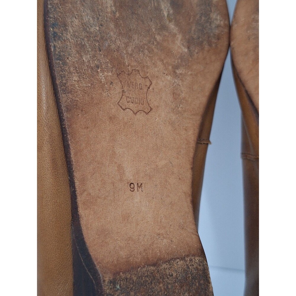 Enzo Angiolini Brown Leather Loafers Women's Sz 9M Slip On Made In Italy Luxury - Picture 12 of 12